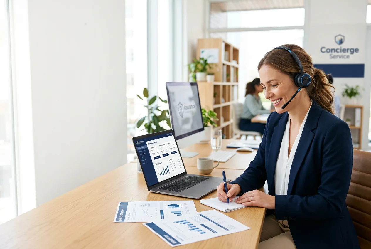 Licensed concierge specialist shopping carriers for a client