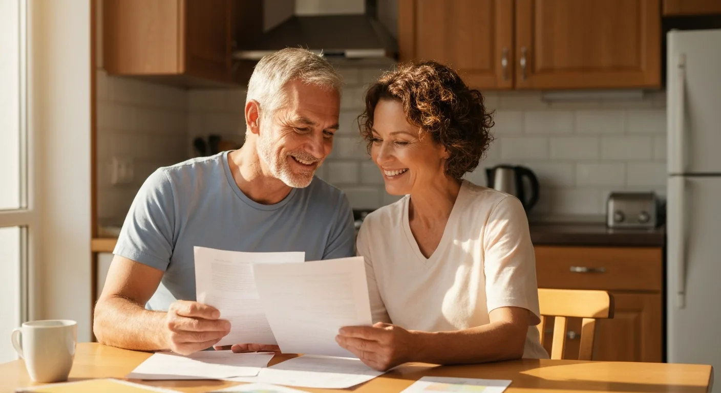 Mature couple planning their future with peace of mind