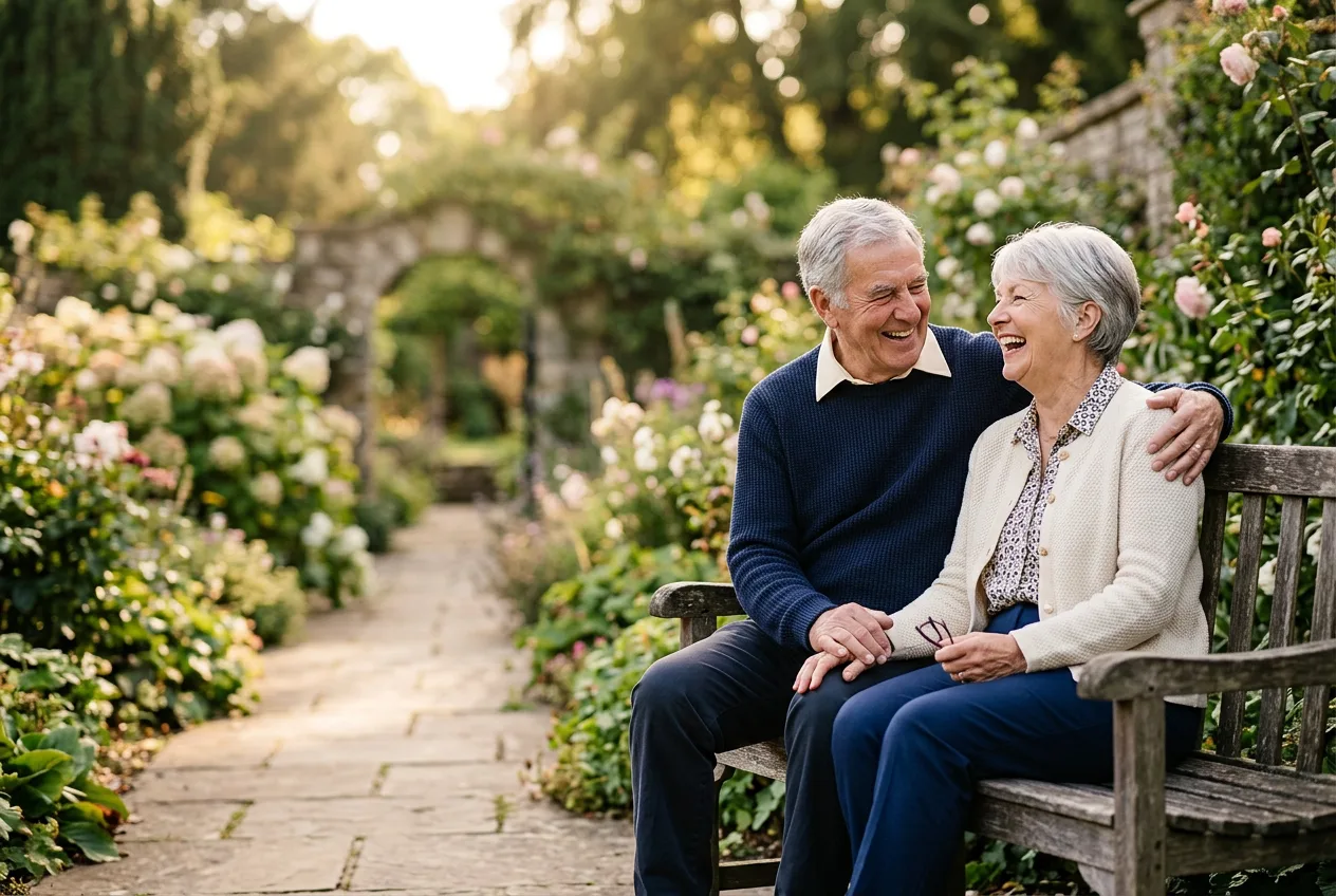 Happy senior couple protected by guaranteed issue life insurance